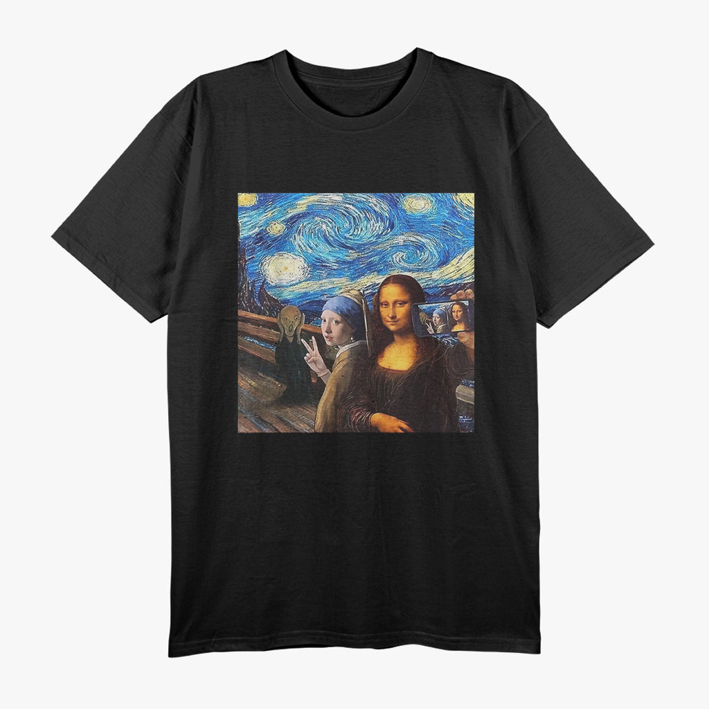 Art Mashup Mona Lisa Starry Night The Scream T-Shirt