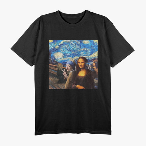 Art Mashup Mona Lisa Starry Night The Scream T-Shirt