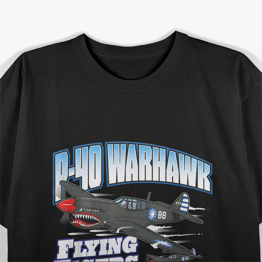 P-40 Warhawk - Flying Tigers Warbird Tribute T-Shirt
