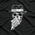 Skeleton Playing Harmonica - Eerie Melody T-Shirt