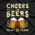 Cheers and Beers 21st Birthday Celebration T-Shirt
