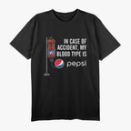 In Case of Accident, Check My Blood Type Humor T-Shirt