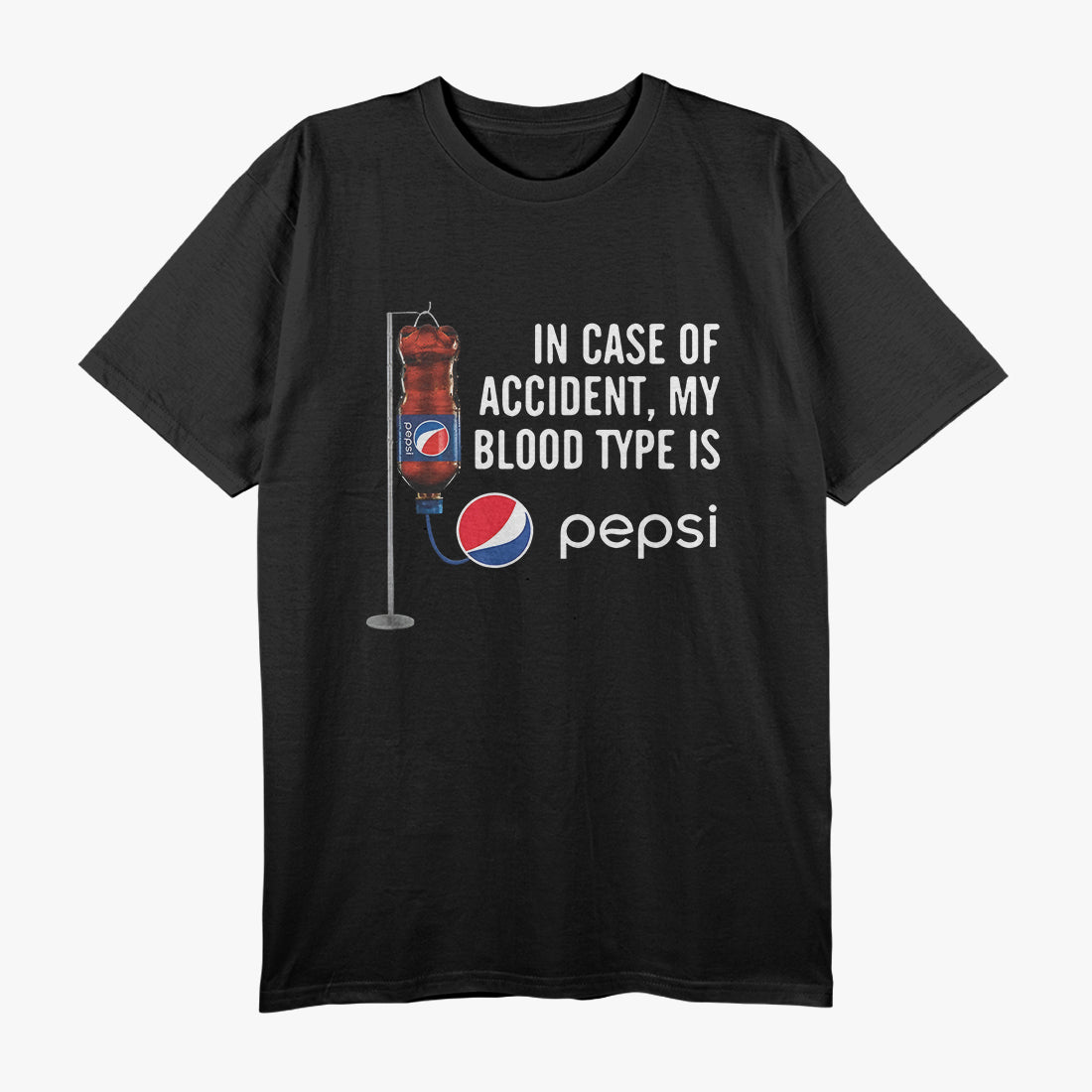 In Case of Accident, Check My Blood Type Humor T-Shirt