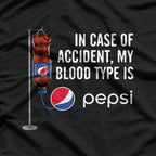 In Case of Accident, Check My Blood Type Humor T-Shirt
