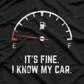 Car Gas Gauge on Empty - Funny Low Fuel Driver Humor T-Shirt