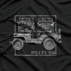 Willys MB Vintage Off Road Classic Vehicle WWII T-Shirt