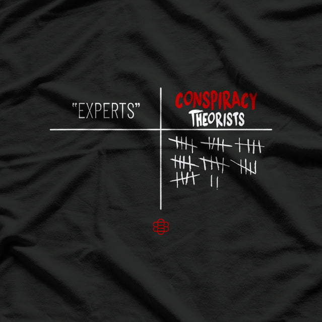 Experts vs. Conspiracy Theorists - Funny Satirical Humor T-Shirt