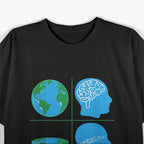 Flat Brain Society - Flat Earth Meme Funny Humor T-Shirt