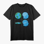 Flat Brain Society - Flat Earth Meme Funny Humor T-Shirt