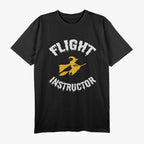 Flight Instructor - Witch Flying Halloween Pilot T-Shirt