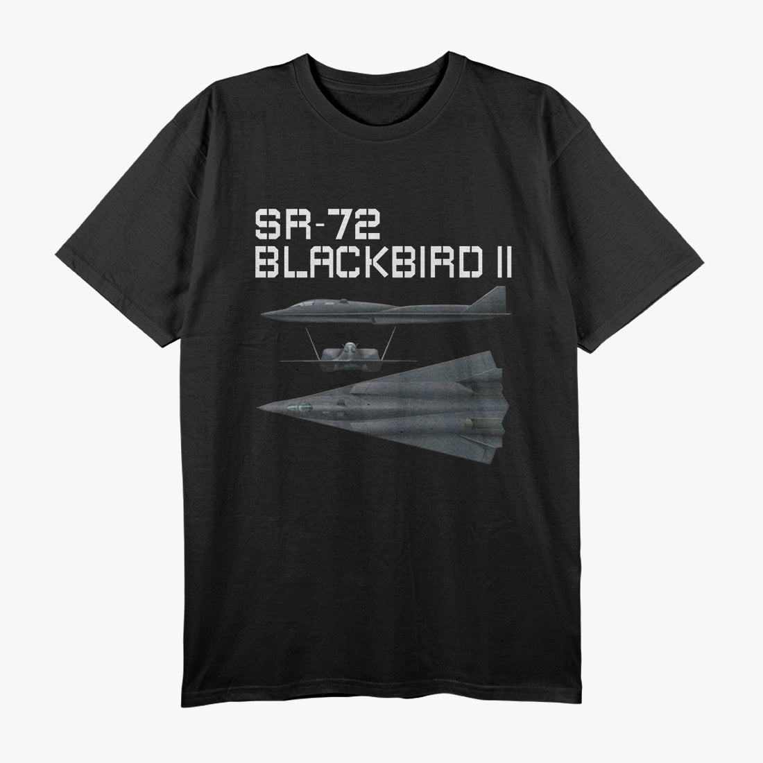 Fun American Military Aviation SR-72 Blackbird II In Action T-Shirt