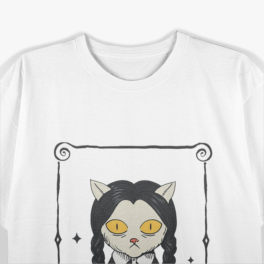 Play Autopsy With A Spooky Wednesday Cat Horror Theme T-Shirt