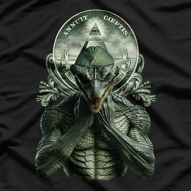 Reptilians and the Illuminati - Conspiracy Theorist’s Alien Connection T-Shirt