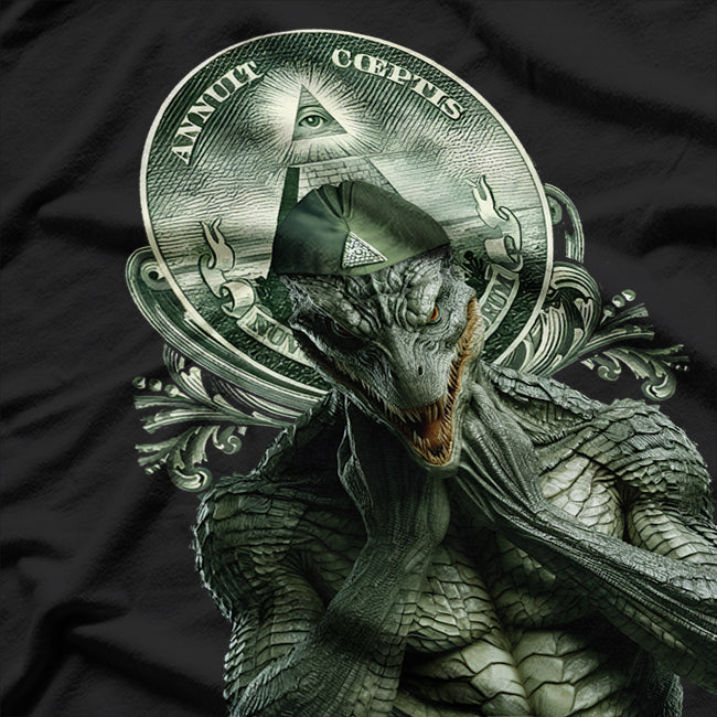 Reptilians and the Illuminati - Conspiracy Theorist’s Alien Connection T-Shirt