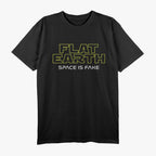 Flat Earth, Space is Fake – Bold Conspiracy Theory T-Shirt