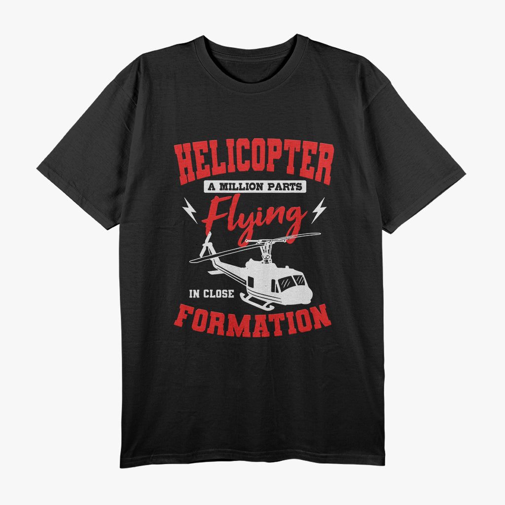 Helicopter A Million Parts Flying T-Shirt