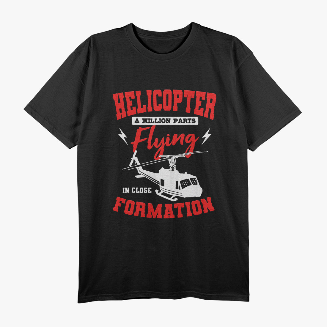 Helicopter A Million Parts Flying T-Shirt