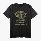 Just A Boy Who Loves Army Tanks Military WW2 Tanks T-Shirt