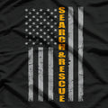 Search And Rescue Thin Orange Line Flag T-Shirt