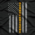 Search And Rescue Thin Orange Line Flag T-Shirt