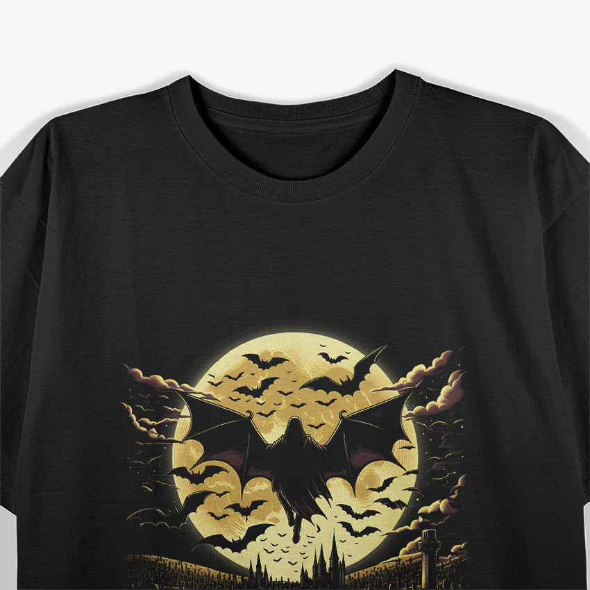 Gothic Subculture Night Child Emo Dracula with a Vampire Bat T-Shirt