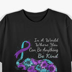 Be Kind - Suicide Prevention Awareness Sunflower Elephant T-Shirt