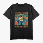 Funny Cat Adventurer Gaming Inspired Design T-Shirt