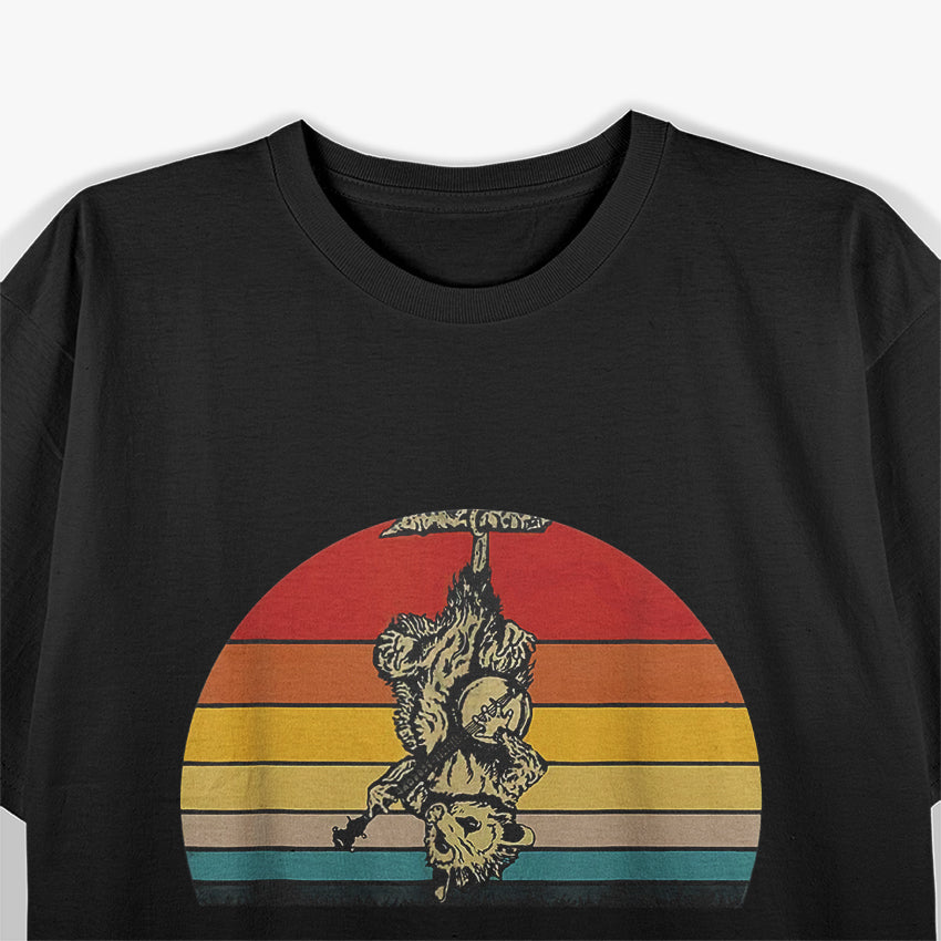 Retro Opossum Playing the Banjo T-Shirt