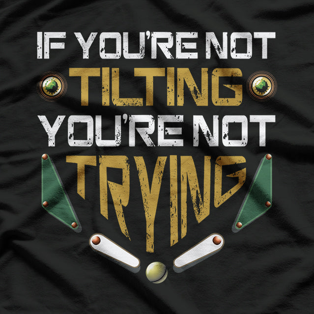 Retro Pinball Vibes Funny Classic Arcade Style Design T-Shirt