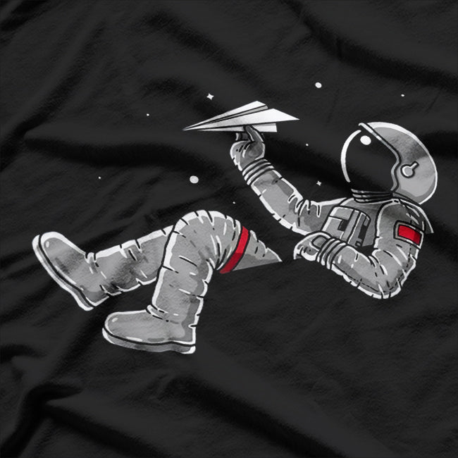 Relaxing Astronauts Throwing Paper Airplanes T-Shirt