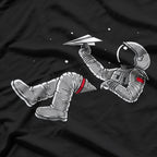 Relaxing Astronauts Throwing Paper Airplanes T-Shirt