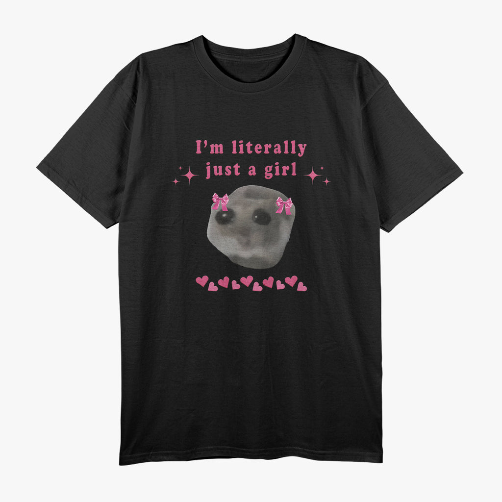 Sad Hamster I'm Just a Girl Funny T-Shirt