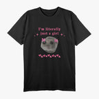 Sad Hamster I'm Just a Girl Funny T-Shirt