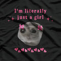 Sad Hamster I'm Just a Girl Funny T-Shirt