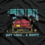 Funny Camping Retro Vintage Hey Look A Menu T-Shirt
