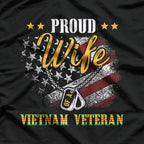 Proud Wife of a Vietnam Veteran - My Husband Is a Hero T-Shirt