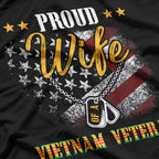 Proud Wife of a Vietnam Veteran - My Husband Is a Hero T-Shirt