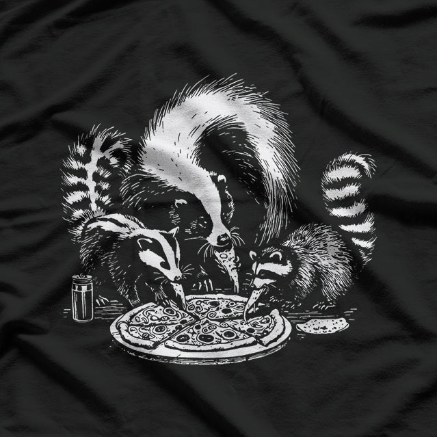 Animal Eating Pizza - A Wild & Fun T-Shirt