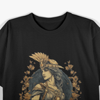 Athena The Greek Goddess Dry Flower Leaves Art Beautiful Detail Texture T-Shirt