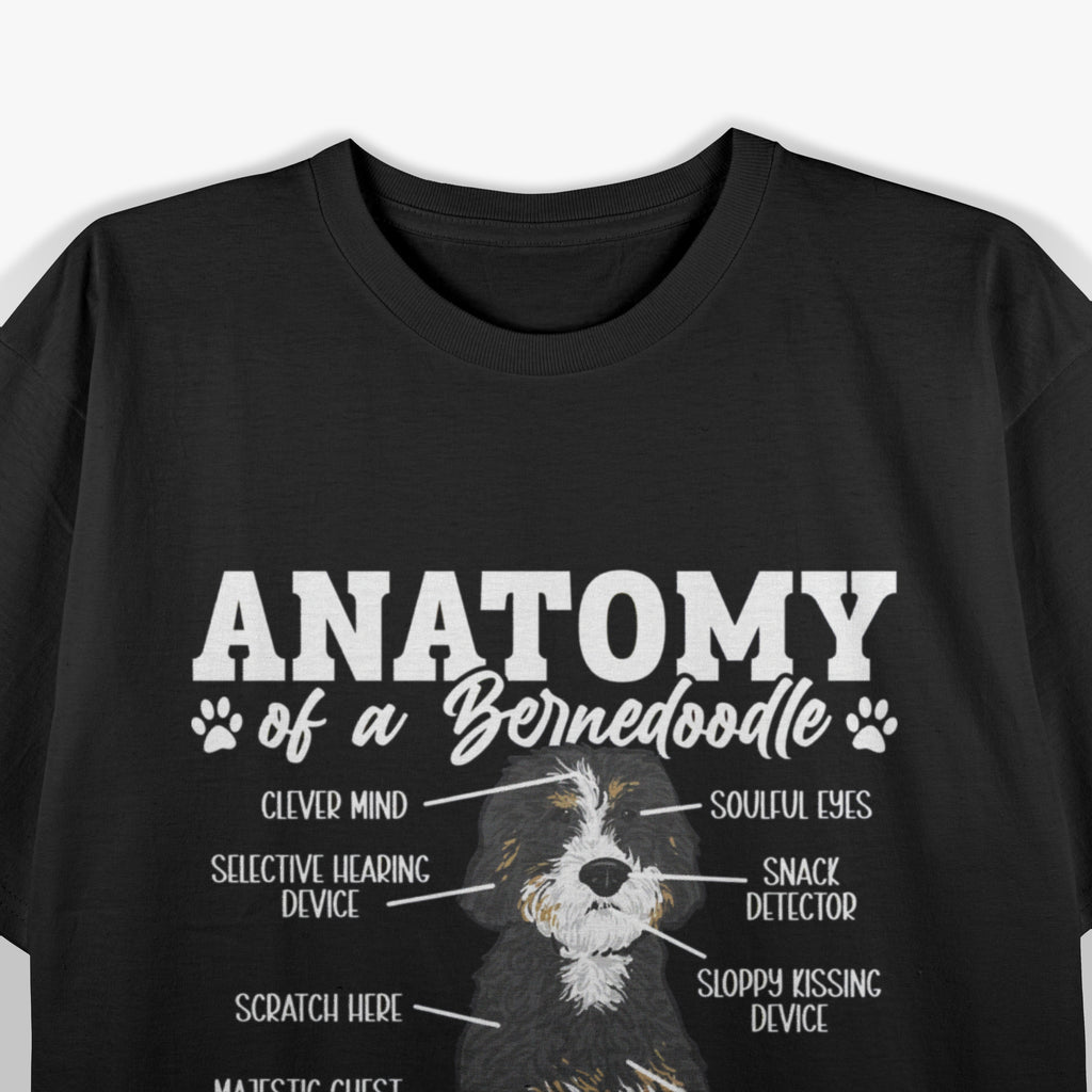 Bernedoodle Dog Anatomy Of A Bernedoodle Dog Lover T-Shirt
