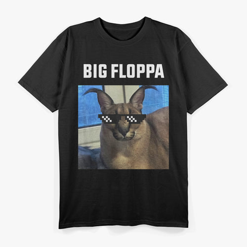Big Floppa Meme Cute Caracal Cat T-Shirt