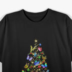 Butterfly Christmas Tree Lights Girl Women Cute Butterfly T-Shirt