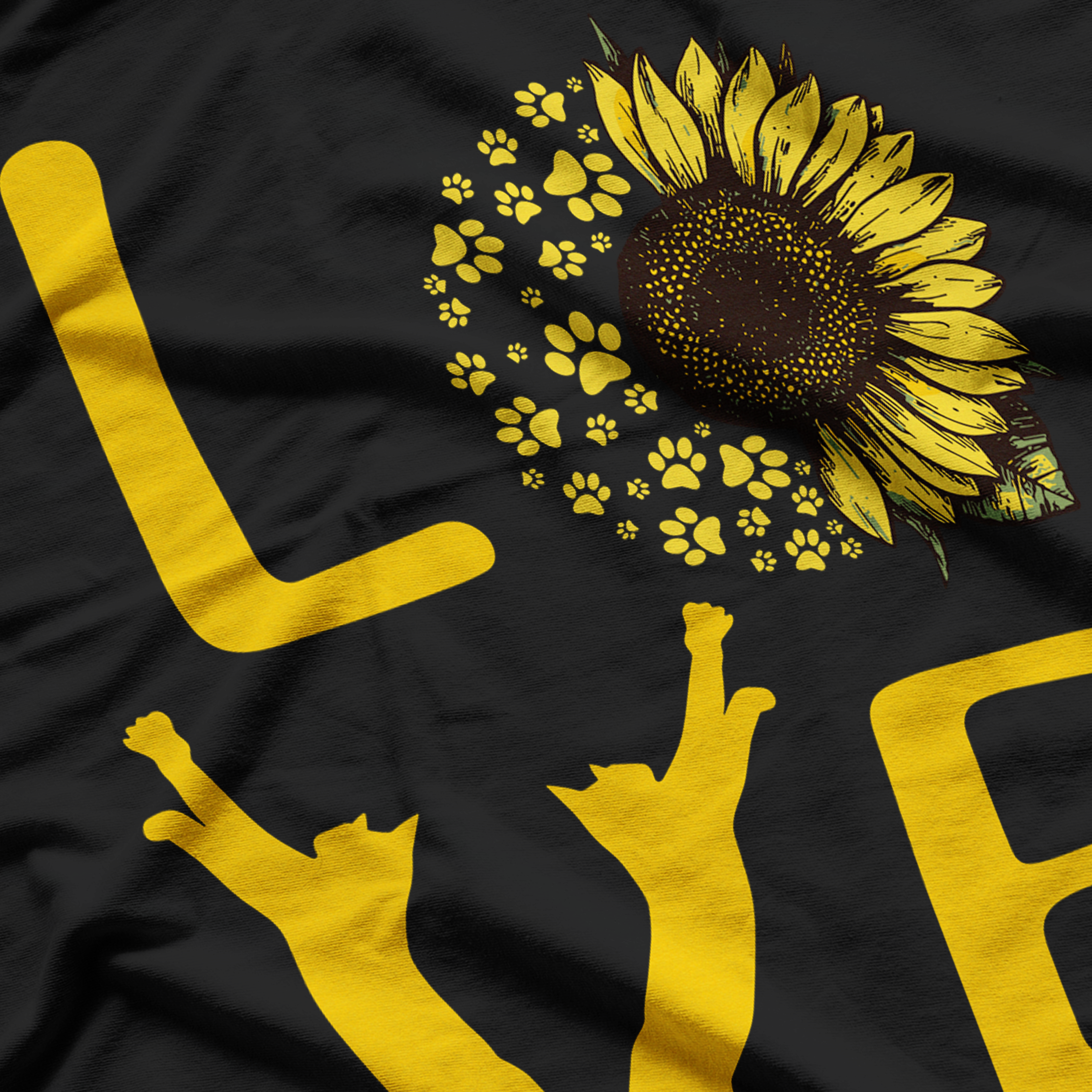 Cat Sunflower Cat Sunshine T-Shirt