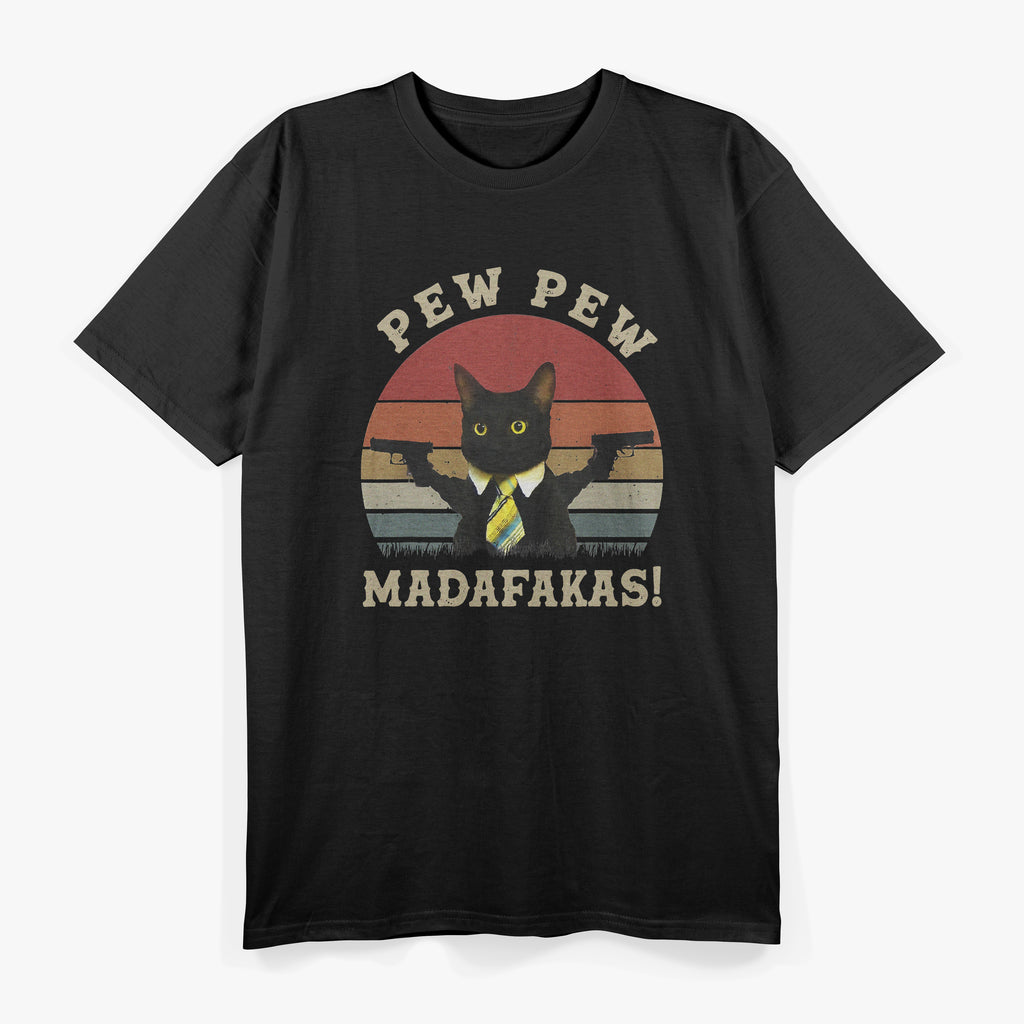 Best Cat Pew Pew Madafakas Vintage T-Shirt