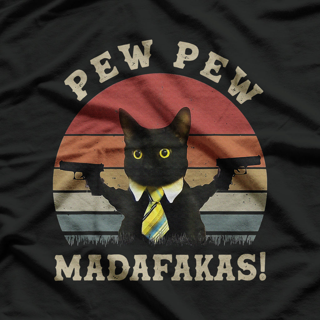 Best Cat Pew Pew Madafakas Vintage T-Shirt