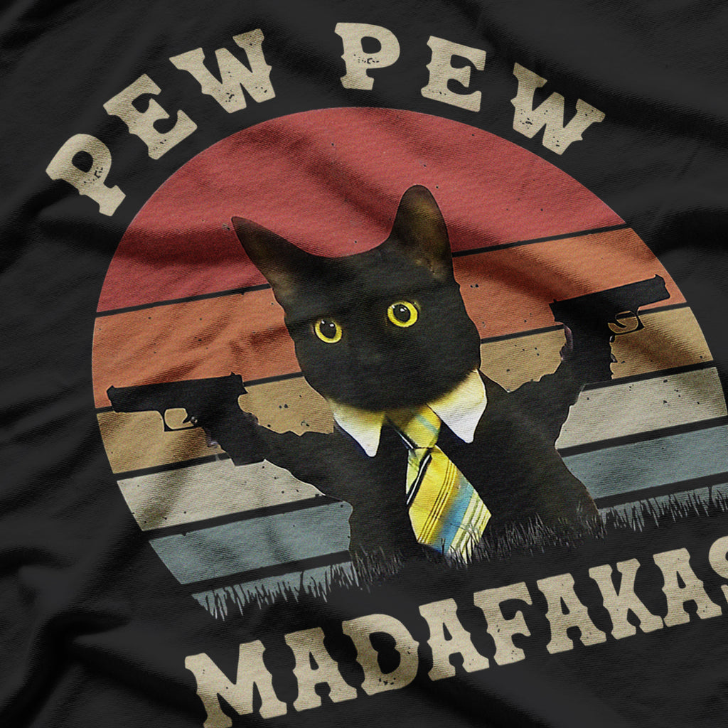 Best Cat Pew Pew Madafakas Vintage T-Shirt