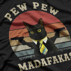 Best Cat Pew Pew Madafakas Vintage T-Shirt