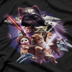 Cat Warrior Epic Galaxy Battle, Sci-fi Space T-Shirt