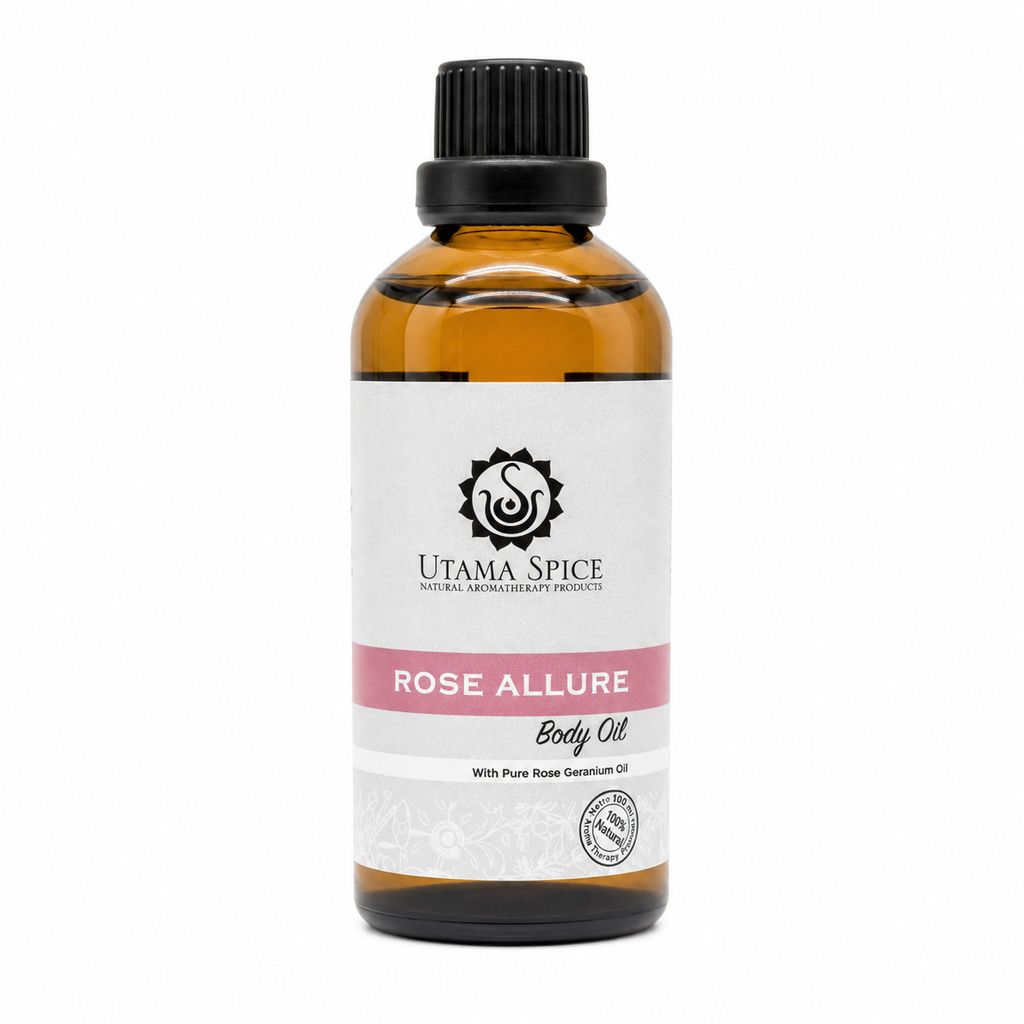 Utama Spice Rose Allure Body Oil 100ml | Luxurious Rose-Scented Moisturizing Body Oil for Soft, Radiant Skin