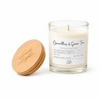Scent & Light - Classic Scented Candle Osmanthus & Green Tea 170g – Soy Candle with Wooden Lid